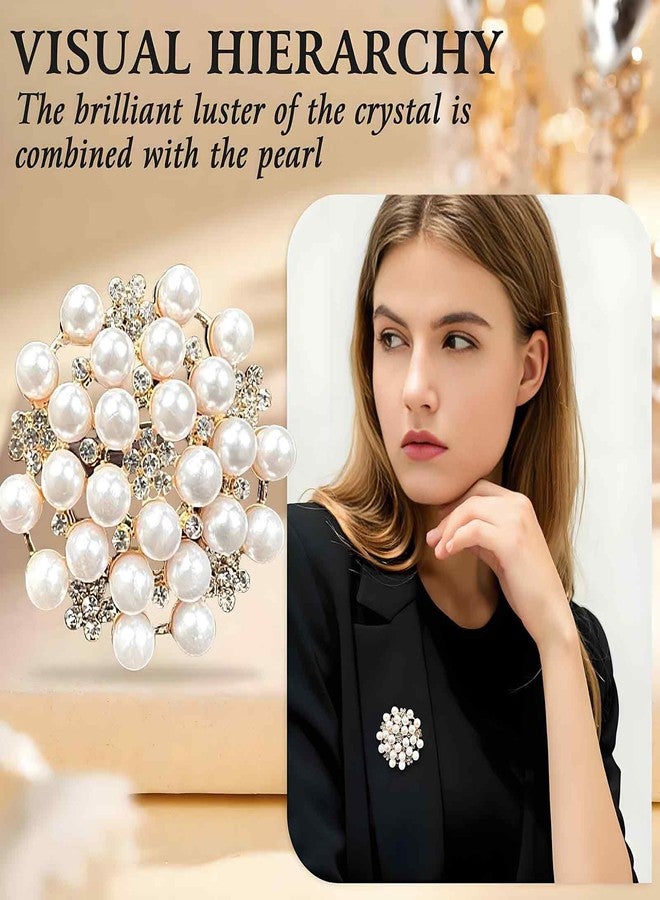 Waaqkid 4 PCS Crystal Pearl Brooches for Women, Broches para Ropa de Mujer, Brooch Pins for DIY Wedding Party - Image 3